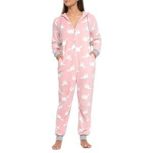 Munki Munki Pink Fluffy Cats Pajamas